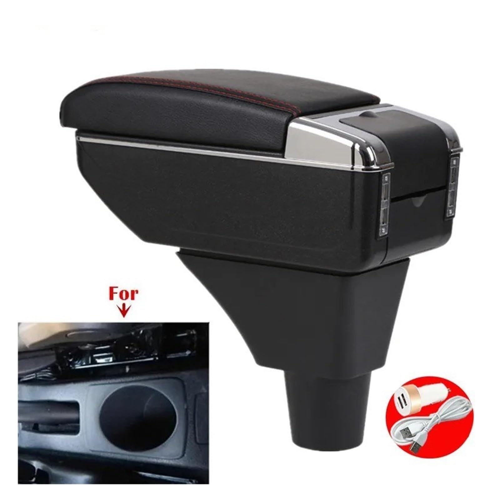 per Dacia per Sandero per Logan 2 Box Bracciolo Portaoggetti Auto