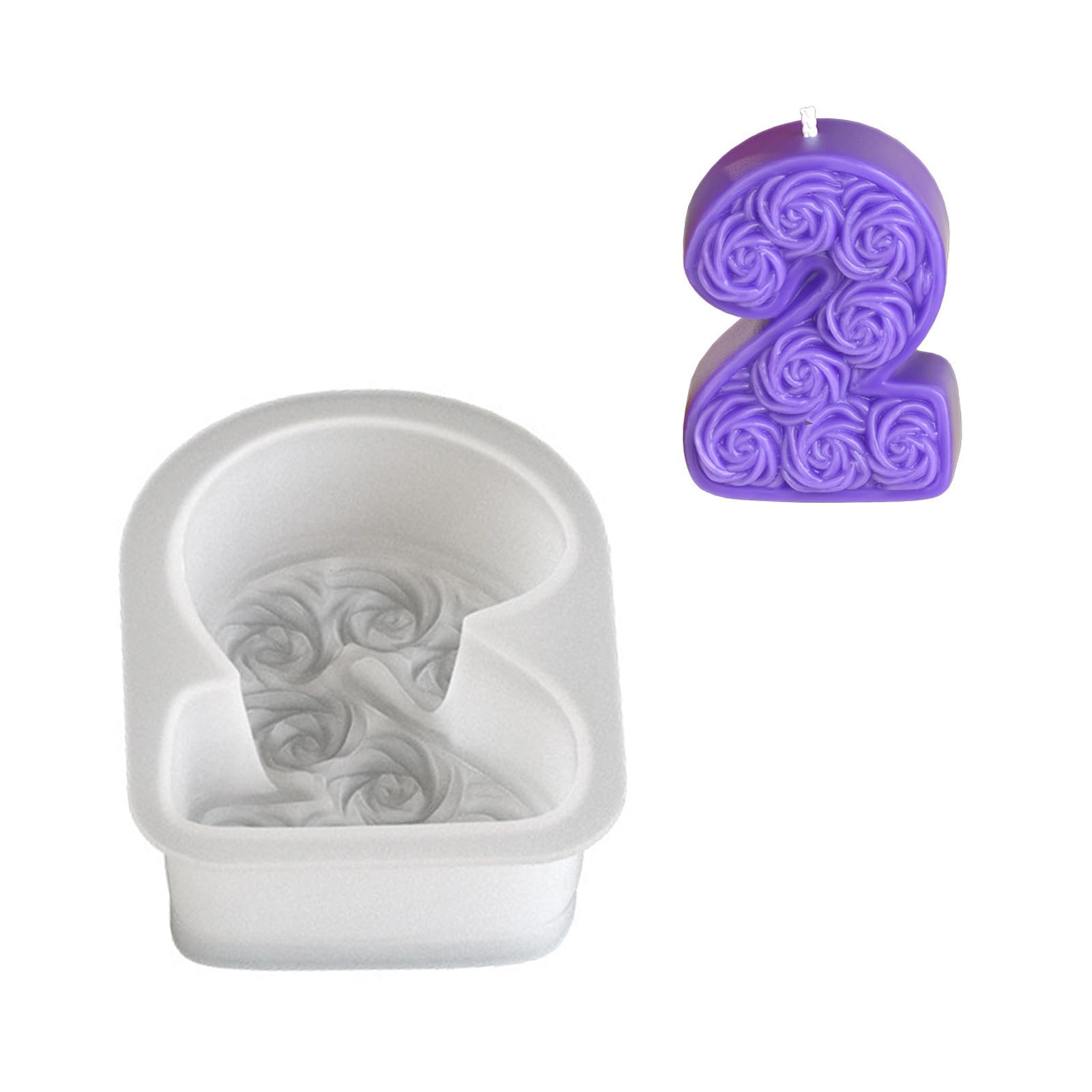 Xinsheinelry Silicone Rose Number 0-8 Molds Ornament Plasters Baking Casting Epoxy Resin Scented