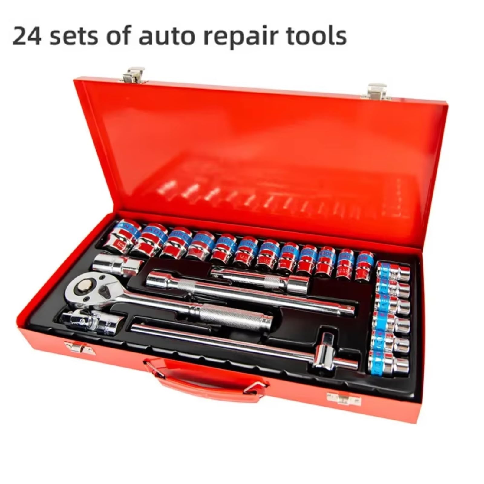 Set attrezzi da meccanico 24 Pz/set Chiave A Cricchetto A Esagono Incassato Strumenti Combinati Chiave Multifunzionale Set Di Attrezzi Manuali Per Riparazione Auto