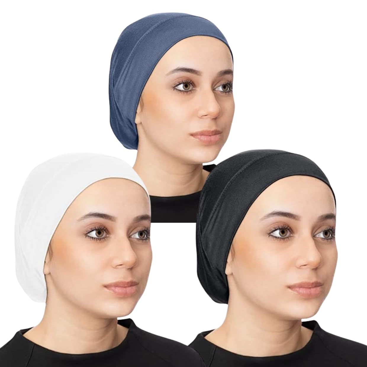 Women Hijab Undercap Hijab Scarf For Muslim Women Under Scarf Hijab Cap Solid Colour Hijab Tube Unisex Stretch Dreadlocks Tube Neck Gaiter & Neck Warmern Bandana