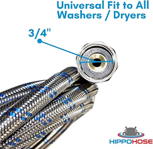 Miniatura 4 de Kit de instalación de manguera para secadora de vapor (6 pies), conexiones OCTAGON para un ajuste fácil y seguro, ajuste universal para todos los