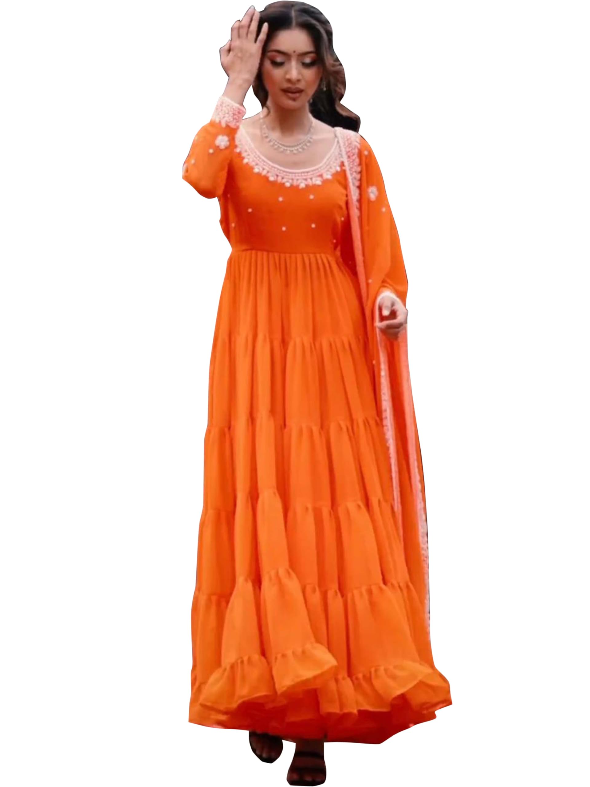 fashion basket Georgette Anarkali Dress For Women-picture-30