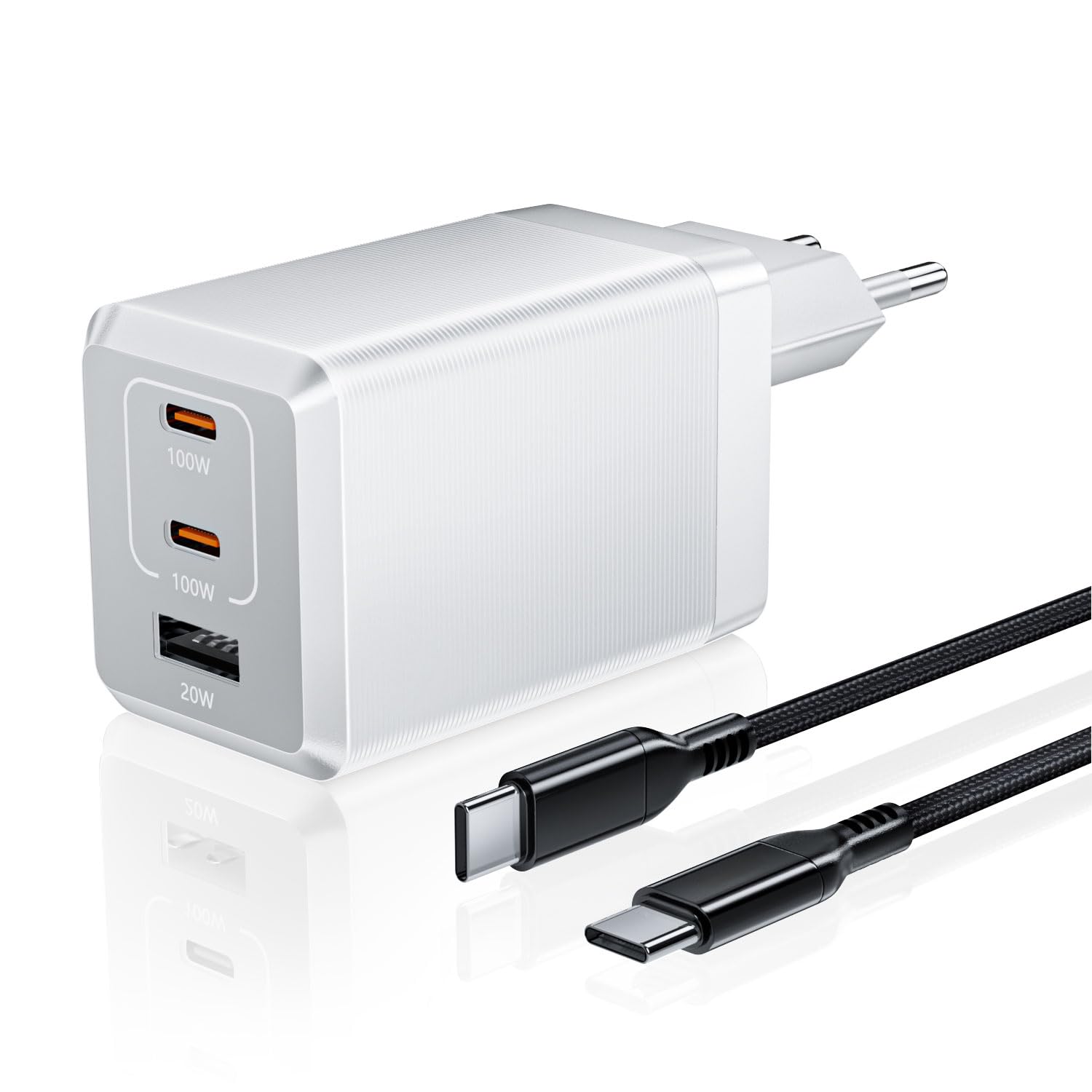 FNITAER USB C Ladegerät: MacBook Pro Netzteil mit USB-C Kabel, Schnellladegerät Kompatibel mit iPad, Samsung, Lenovo, iPhone 16/15 /14 Serie