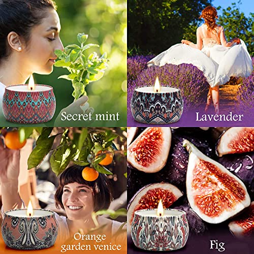 Scented Candles Gifts for Women, 4.4 oz/125g Large Aromatherapy Candles, Love Scented Candles Gift Set, Portable Travel Tin Candle, 4 Pack, Natural Soy Wax, Gift on Anniversary, Christmas, Birthday - Image 4