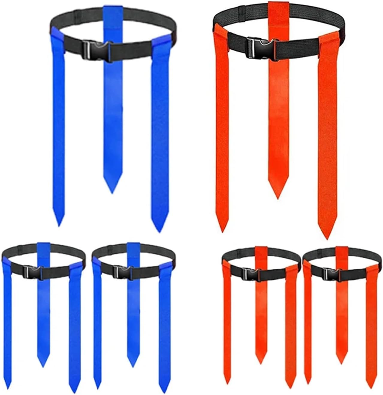 Lawsen Flag Football Belts Flag Football Belts 6pcs/14pcs Pack Rugby Waist Flags for Youths, Adults