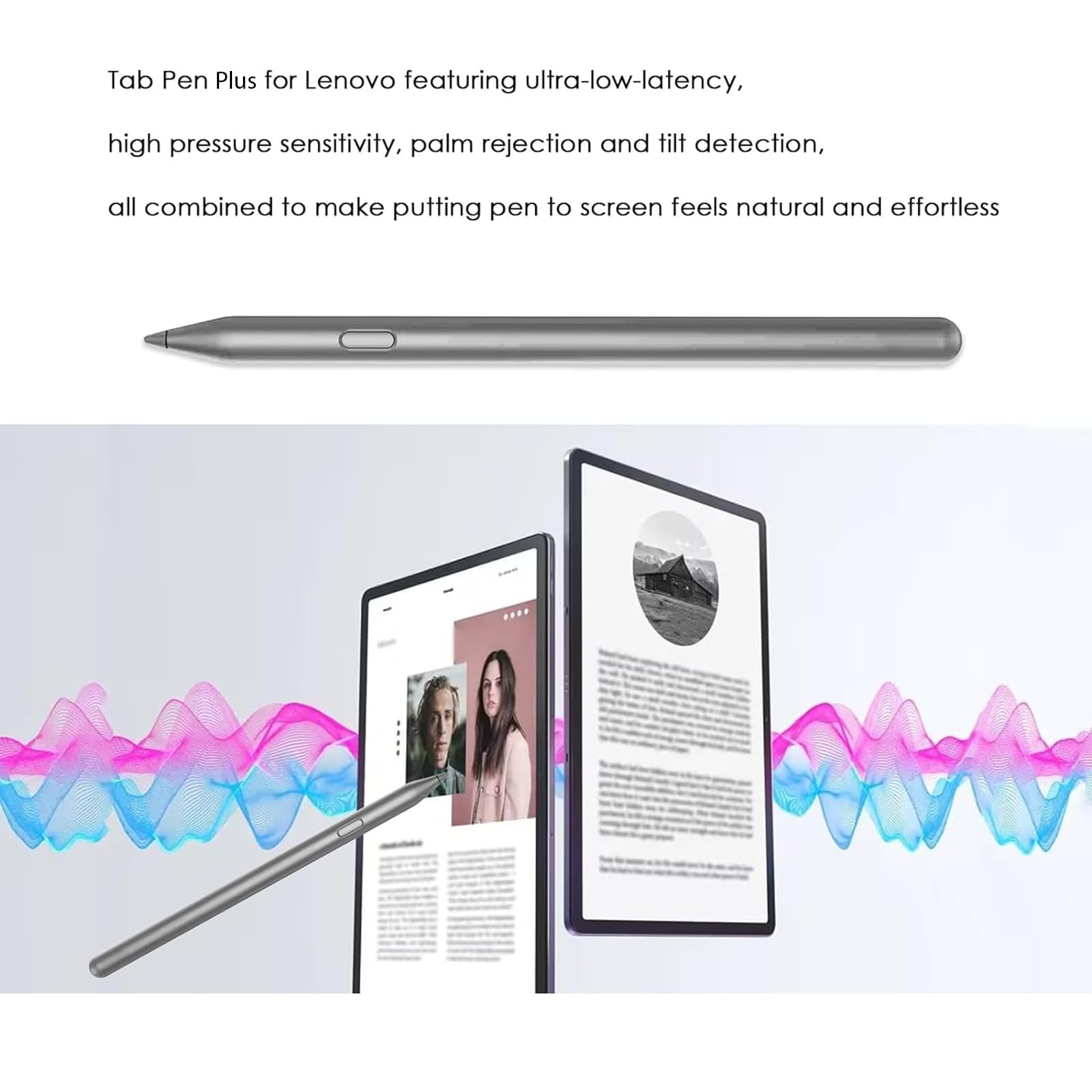 Tab Pen Plus per Lenovo Tab Pen Plus (AP500U/AP501U) Compatibile con Lenovo Tab P12 2023, Tab M10 Plus 5G, Tab M11, Tab K11, Tab K11 Plus, Y700, Legin Gen 3, supporta protocolli LPP2.0