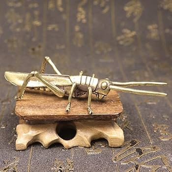 銅製　蟋蟀　バッタ 　在 銘 銅製 蟋蟀 バッタ 在 銘