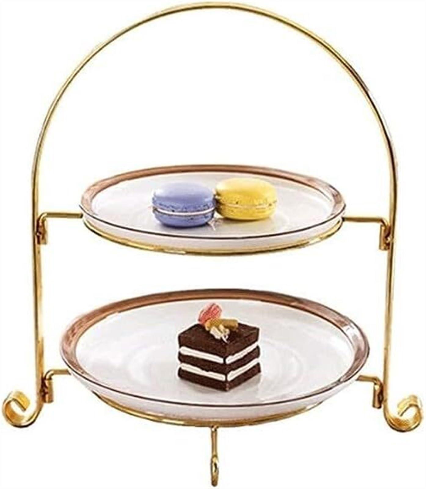 Support à gâteau rond à dessert aux fruits avec plateau de service à étages