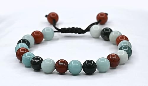 Miniatura 55 de Natural Healing Crystal Bracelet for Women - Mens Bracelet Energy Balancing Gemstones Set - Adjustable Stone Bead Bracelet for Men and Women - Anger