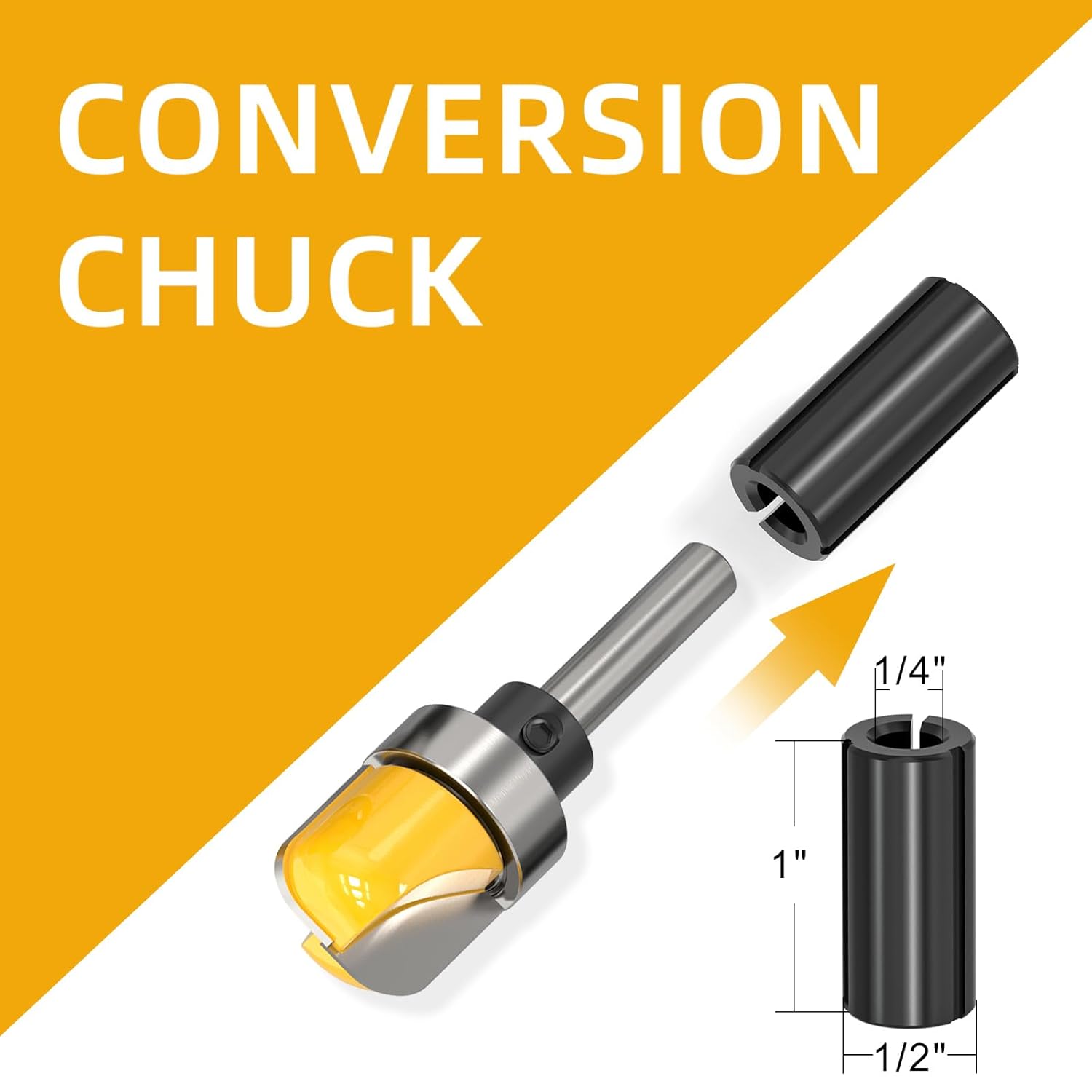 3PCS Bowl and Tray Template Router Bit Set 1/4 Inch Shank Dish Carving Router Bits with Ball Bearing for Woodworking, Cutting Diameter: 1/2", 3/4", 1-1/8"