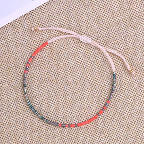 Image of KELITCH Boho Women Crystal Shell Beaded Friendship Bracelets Handmade Strand Bracelet Bangles Jewelry