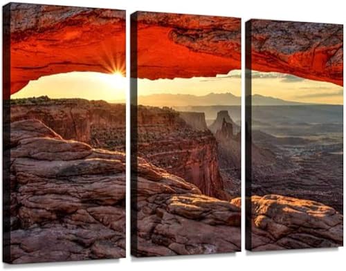 Mesa Arch at Sunrise, Parque Nacional Canyonlands, Utah, impresión en lienzo, arte de pared, fotografía moderna, decoración del hogar, patrón único