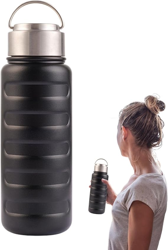 Water Bottle Insulated Vacuum Wide Mouth Portable 24 Oz