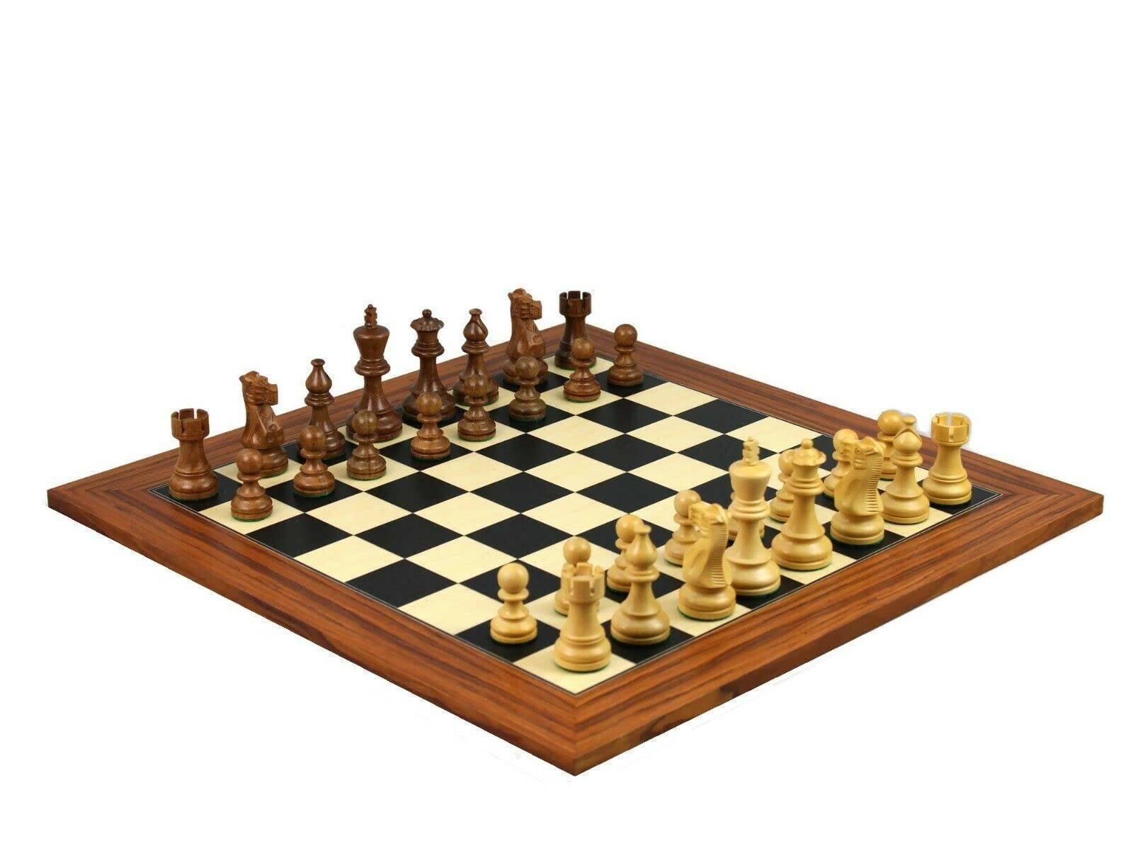 Set di scacchi in legno Palisander Board 20 pollici pesato Sheesham classico Staunton pezzi 3.75 pollici