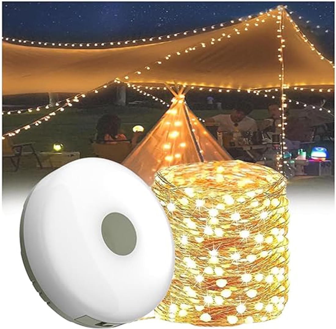 Outdoor Waterproof Portable Stowable String Light, Camping String Lights For Tents, USB