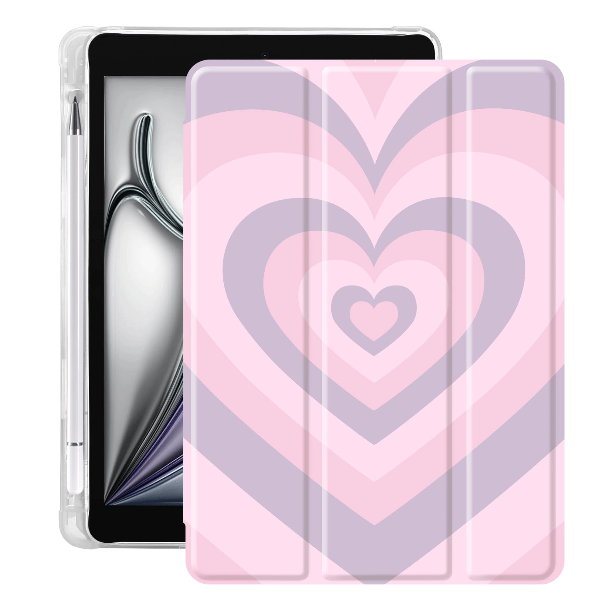 Amazon.com: Idocolors Love Heart Pad Case White Case for iPad Mini