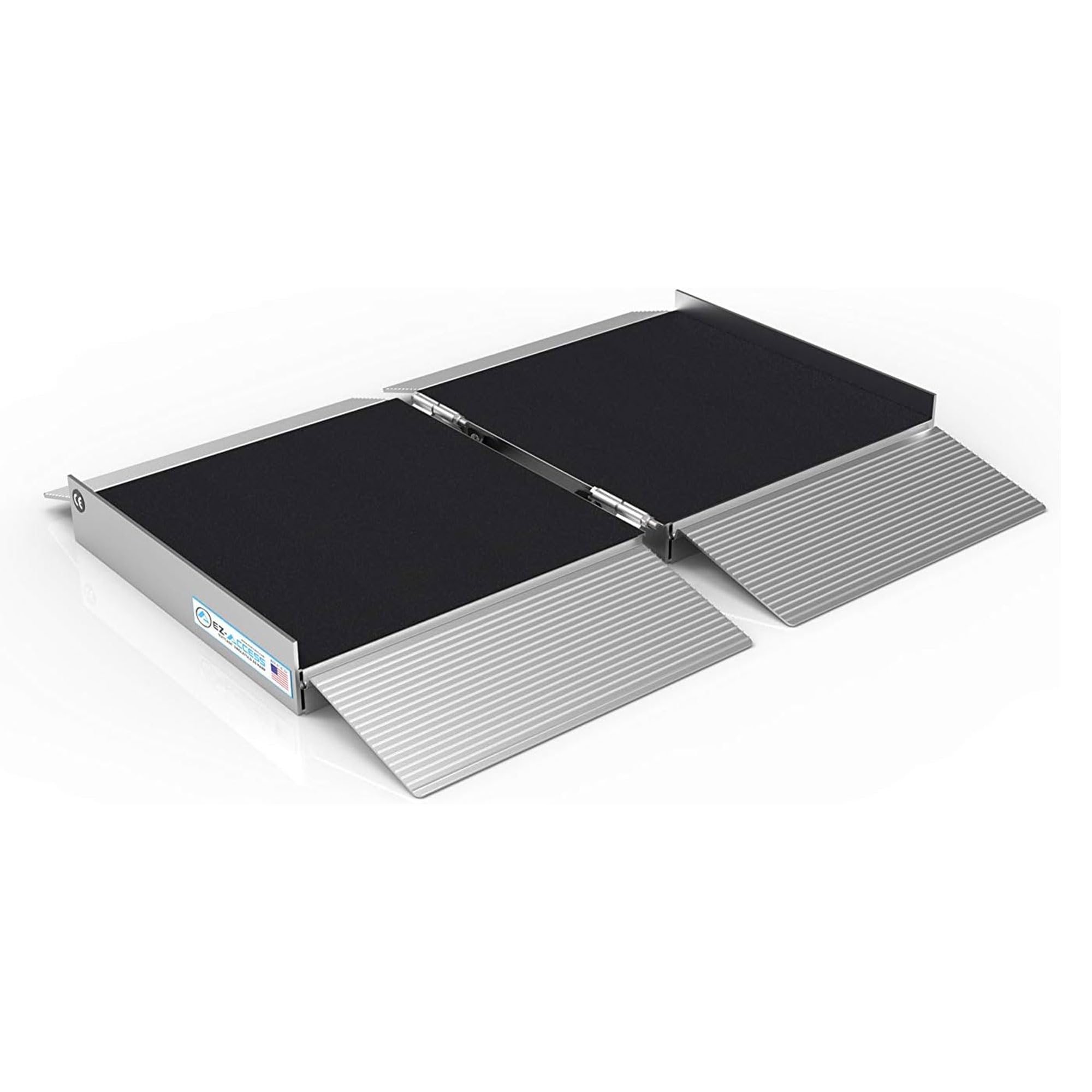 EZ-ACCESS 2 Ft Suitcase Singlefold Portable Ramp with Slip-Resistant Surface and Self Adjusting Bottom Transition Plates