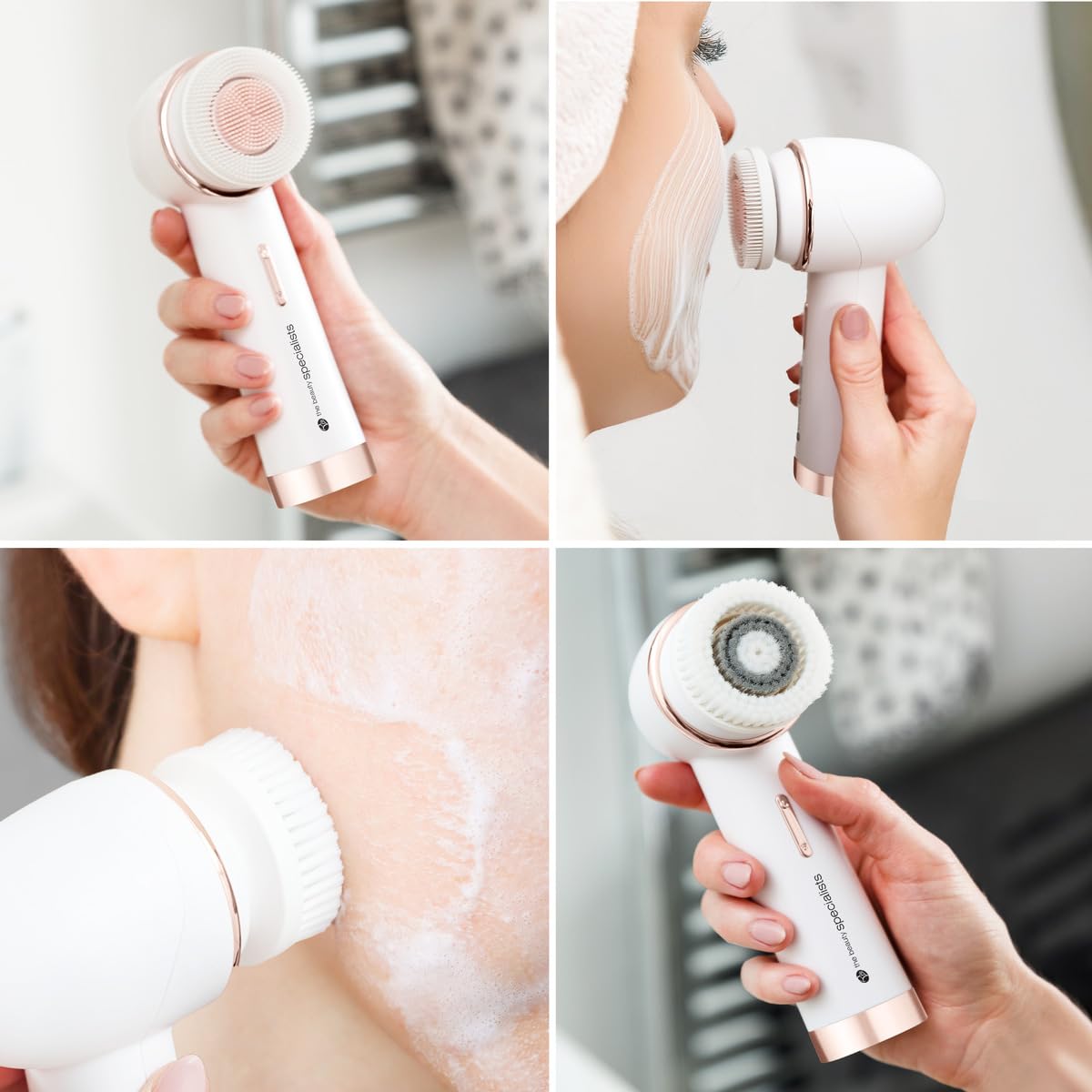 Rio Pure Cleanse Deep Facial Cleansing & Exfoliating Facial Brush, with 2 Brush Heads for Deep Cleansing Gentle Exfoliating - Image 2