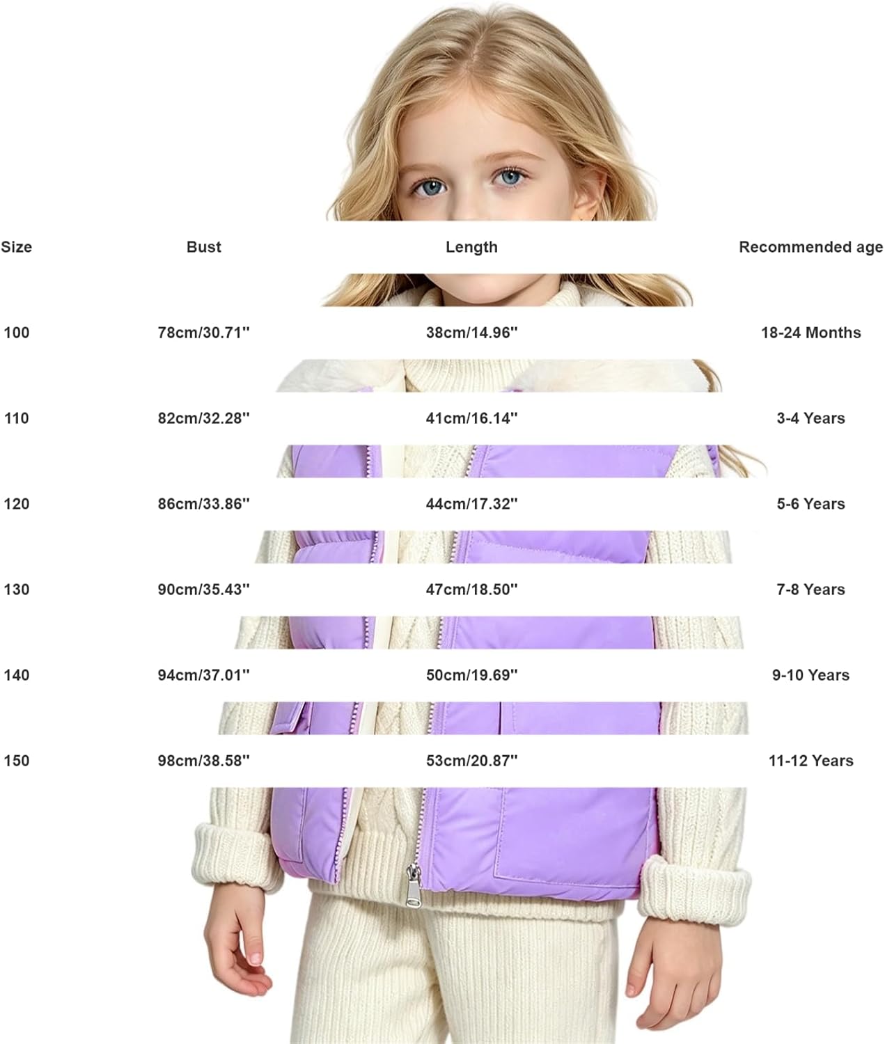 Puffer Vest for Kids Winter Sleeveless Lightweight Puffy Down Hooded Jacket