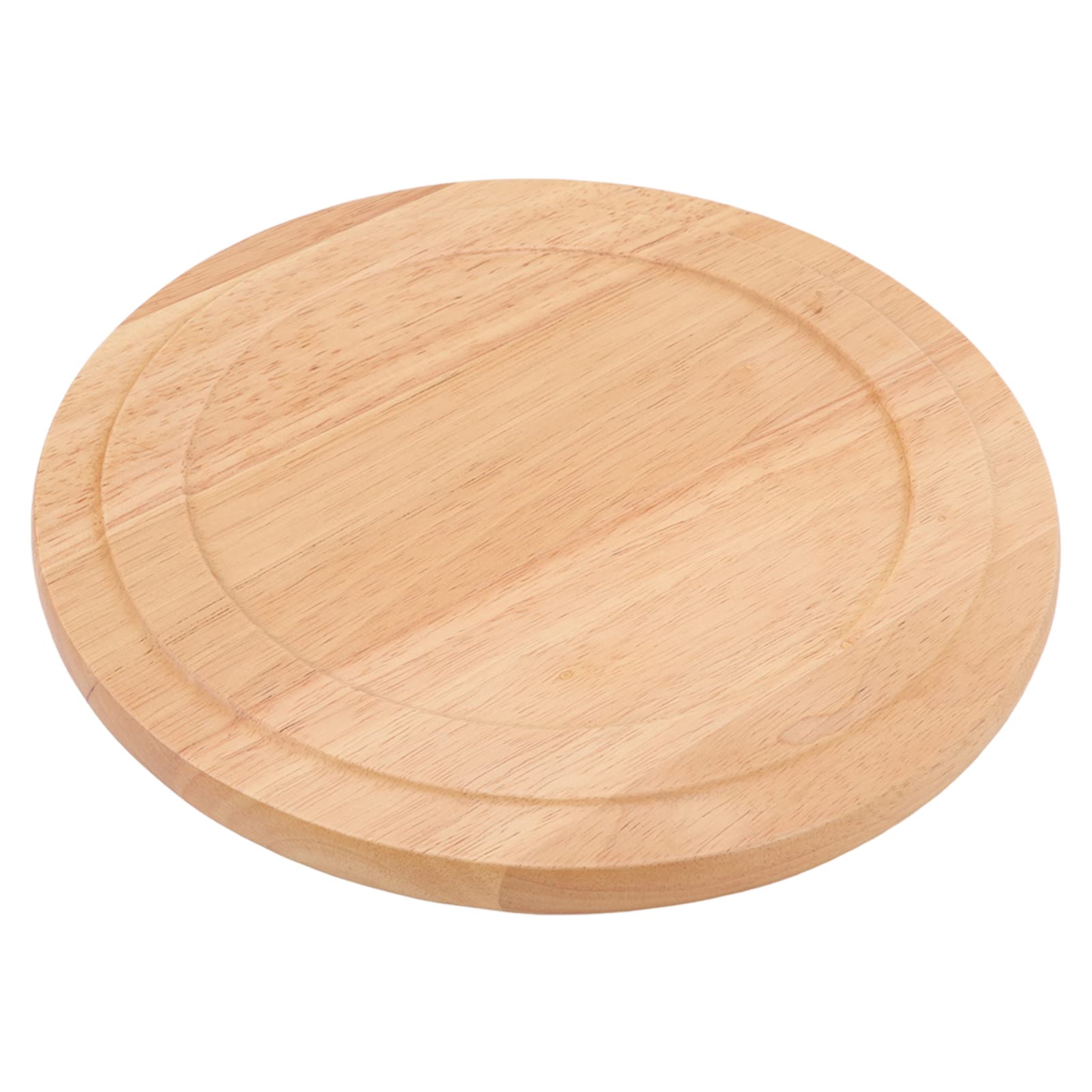Stabiles rundes Pizzablech und Schneidebrett aus Gummiholz mit ergonomischem Griff – ideal zum Backen, Servieren von Pizza, Obst, Sushi und Desserts – langlebiges Küchenzubehör