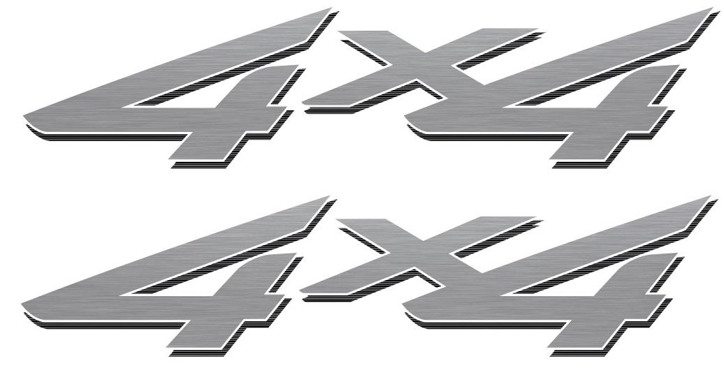 Vinylmark LLC4x4 Off Road Decals (Silver) - 2002 to 2008 Compatible with Ford Truck Bed
