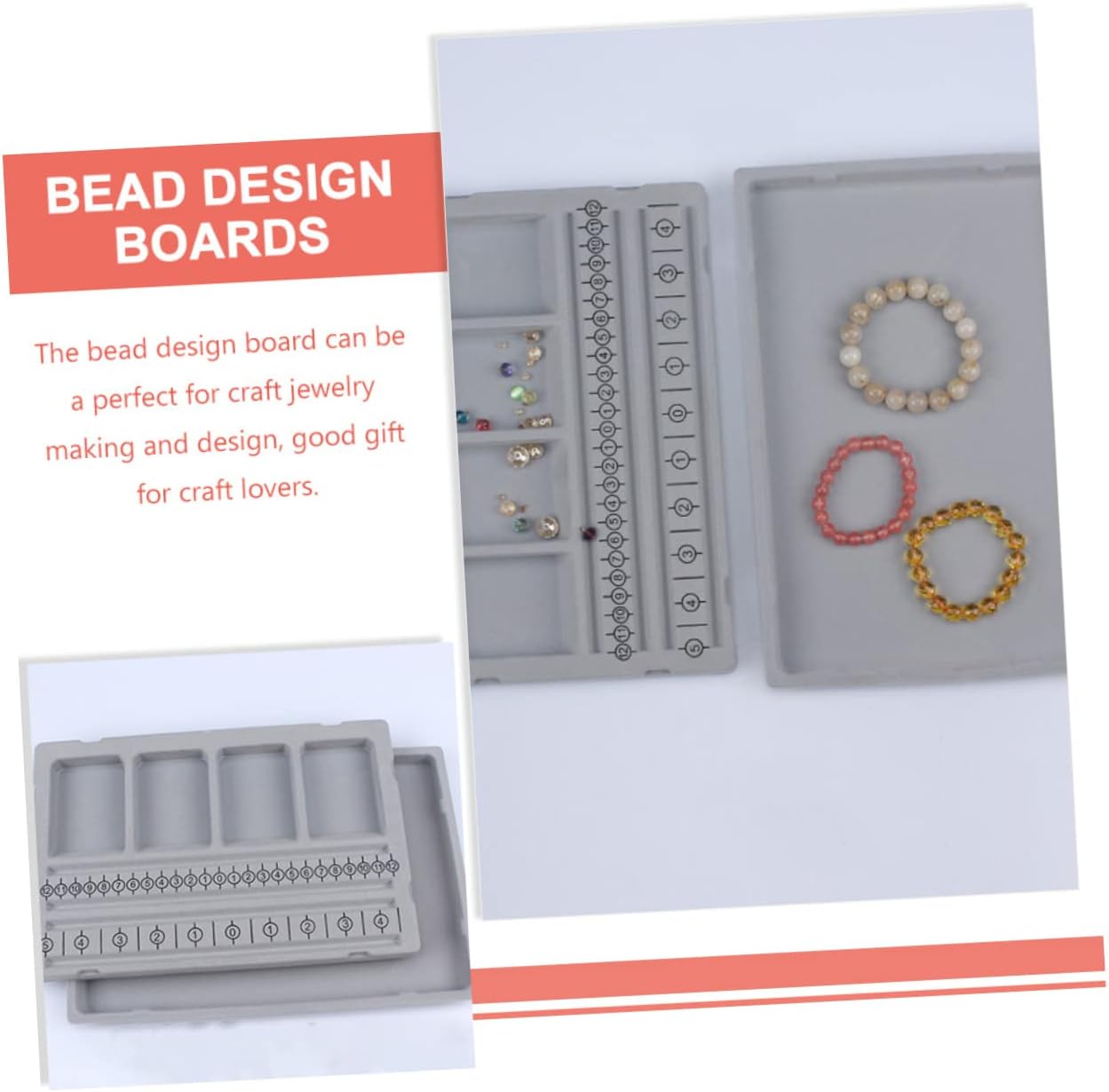 BESPORTBLE Jewelry Beading Board for Bracelet and Necklace Design Bead Tray for Easy Jewelry Making Tool for Styles