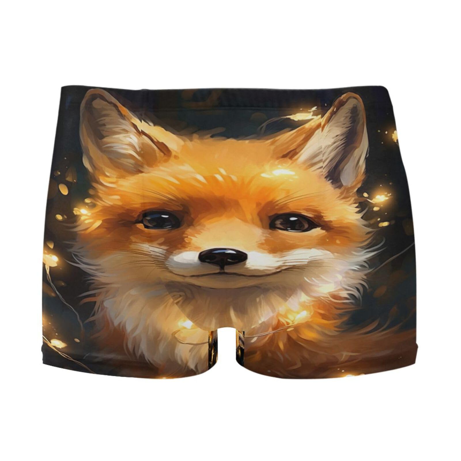 UMIRIKO Cute Fox Mens Swim Trunks Swimwear Bathing Suit Swim Brief Square Leg Board Short S-3XL 202a0541