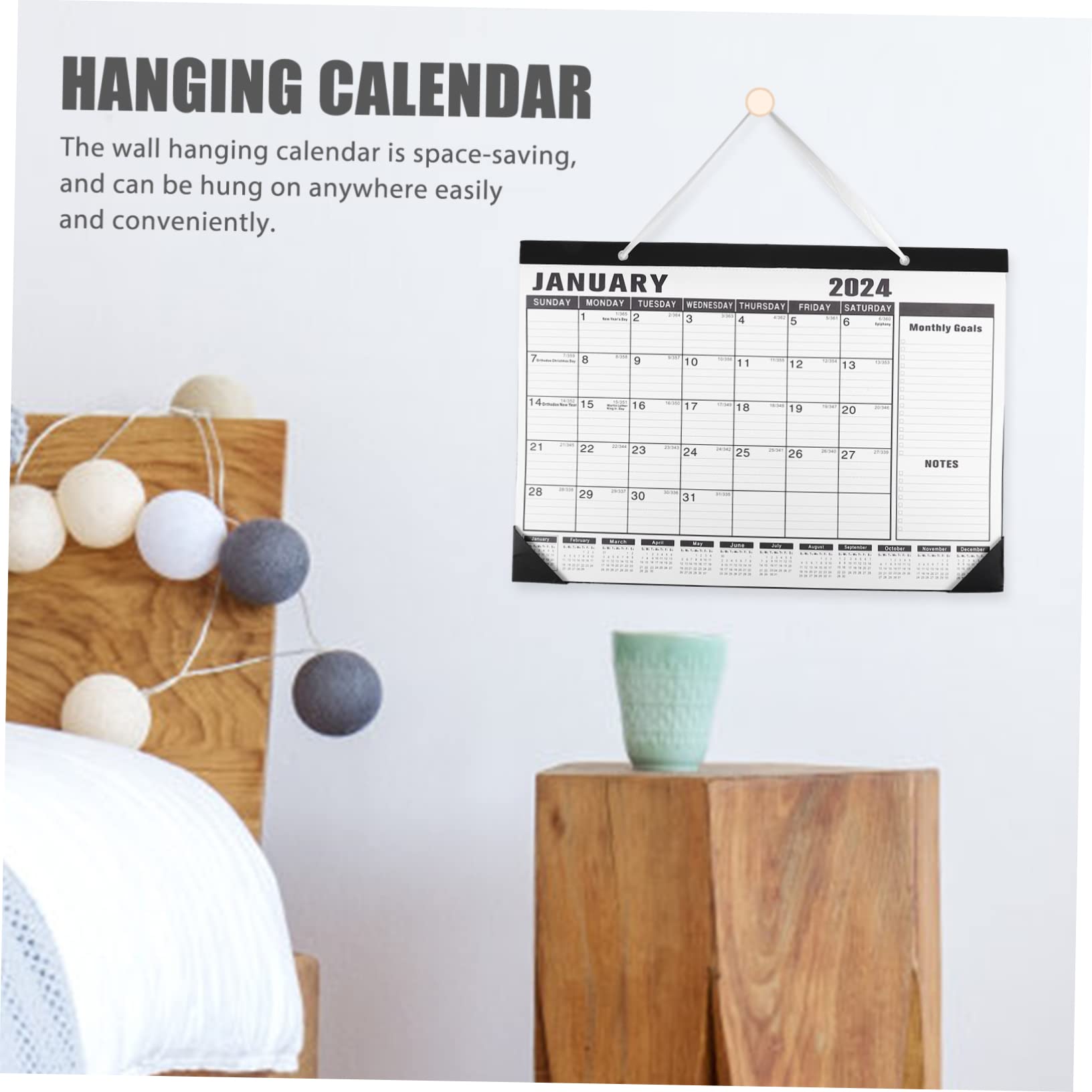 Tofficu 3stücke Hängender Kalender Großer Wandkalender Mit Flexiblen Mustern Praktischer Countdown-kalender Für Urlaub Und Termine Robustes Design Für Langfristige Nutzung Für Büro