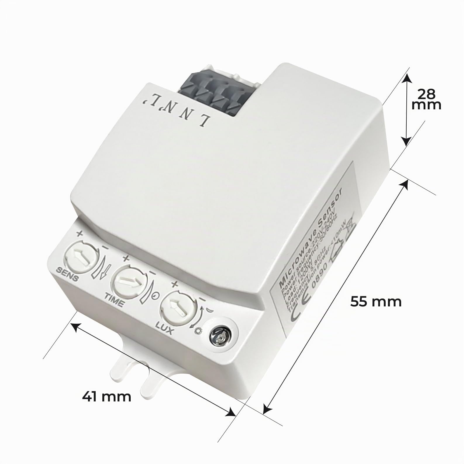 LED ATOMANT 5X Detector de Movimiento Radar HF 5.8GHz con Sensor Luminico | Alcance 10m, Sensor luminico regulable