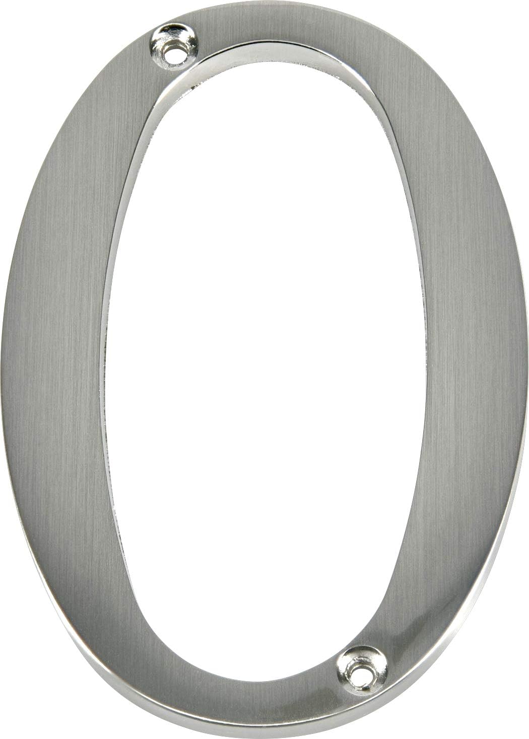 Distinctions by Hillman 843320 4-Inch Brushed Nickel Flush-Mount House Number 0
