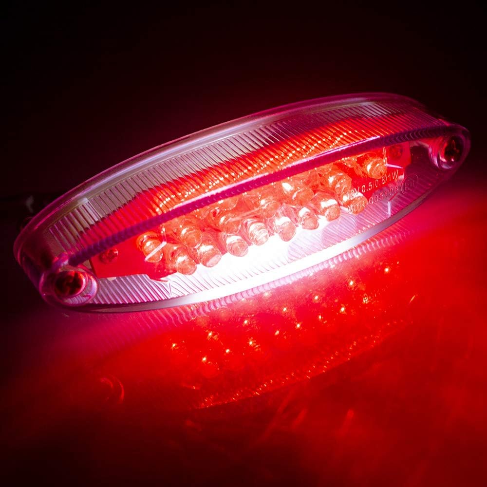 Luce Targa LED Per Moto E ATV - 28 LED Rossi E Bianchi, Fanale Posteriore Universale