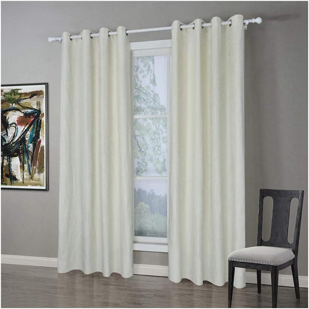 GUOCU Cortinas de Salón Opacas Térmicas Aislantes Dormitorio Decoración Ventanas para Habitacion Albaricoque 140X160CM (1 Unidad)