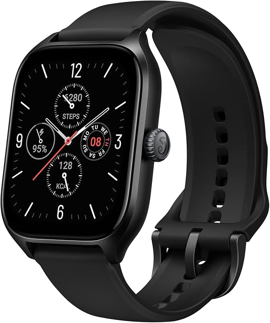 Amazfit GTS 4 Smartwatch Fitness Watch with 1.75 AMOLED Display, Sports Watch with 150 Sports Modes, GPS, Alexa Built-in, 8-Day Battery Life, Sleep Schedules, Black