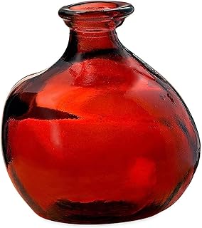 VivaTerra Recycled Round Glass Balloon Vase – Handblown Glass Vases for ...