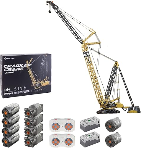 DWIU MOC-39663 LR 13000 - Kit de construcción de modelo de grúa con 10 motores para grúa Liebherr, 3846 piezas de construcción de grúa RC compatible