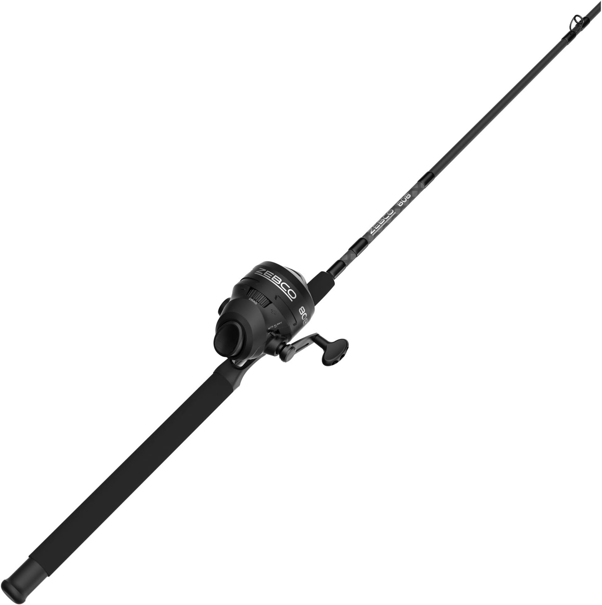 808 Spincast Reel and Fishing Rod Combo, 7-Foot Durable Z-Glass Rod with Extended EVA Rod Handle, Quickset Anti-Reverse with Bite Alert, Pre-spooled with 20-Pound Cajun Fishing Line