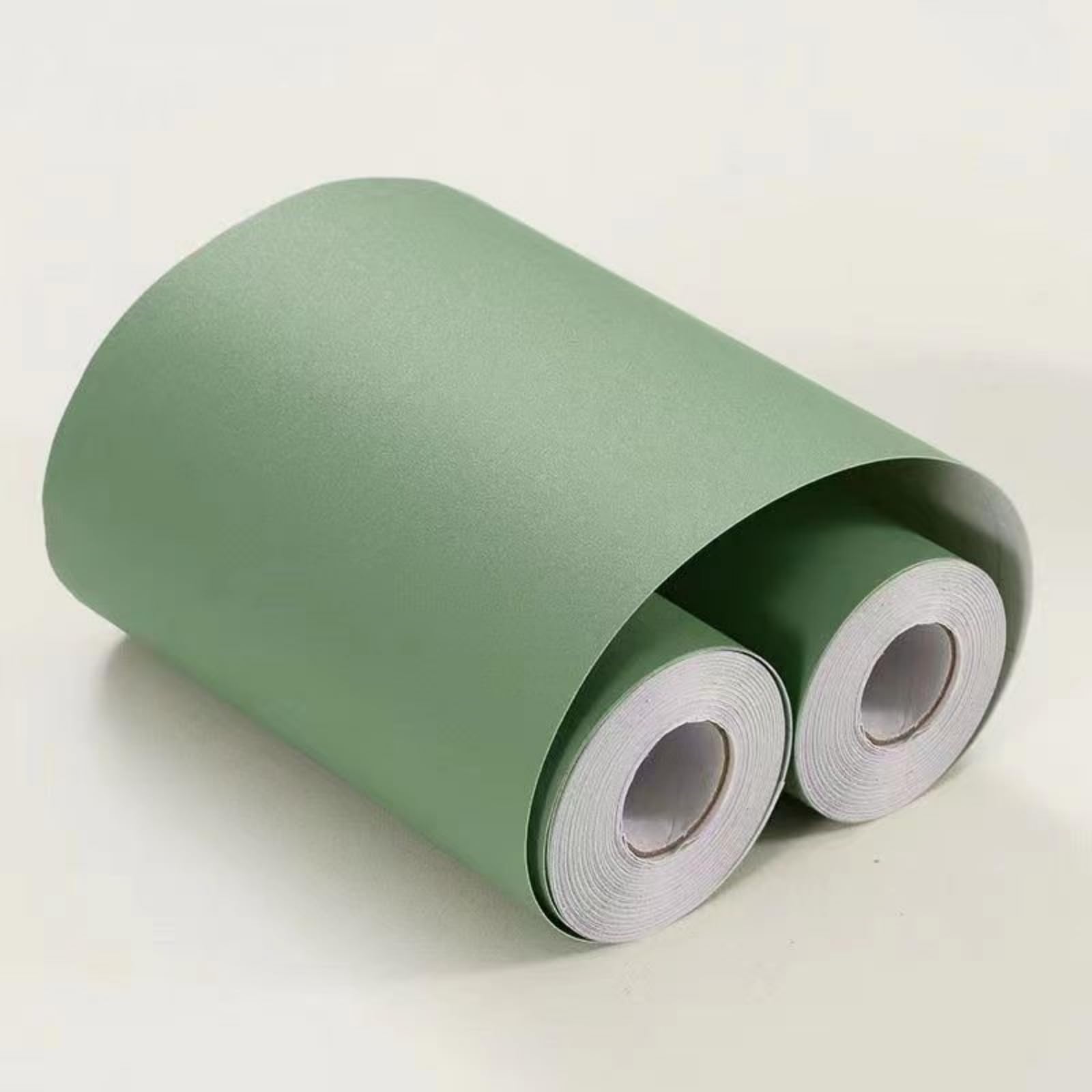 Visitryl Light Green Frosted Finish Green Self Adhesive Wallpaper Border Wall Tiles Decorative, Peel And Stick Wall Border Bathroom Stickers 30Cm X 1000Cm