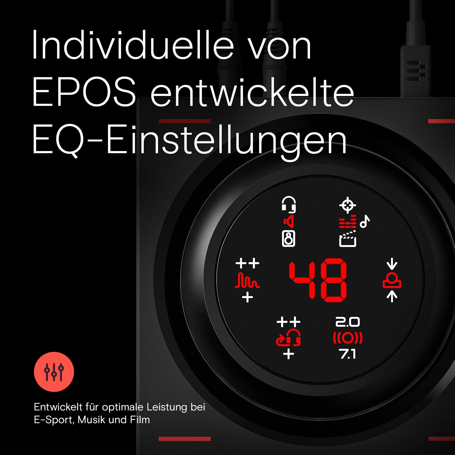 EPOS GSX 1000 2. Edition Dac Amp Audio Verstärker/Externe USB Soundkarte mit 7.1 Surround Sound, Side Tone, Gaming DAC und EQ, Kopfhörerverstärker kompatibel mit Windows, Mac, Laptops und Desktops