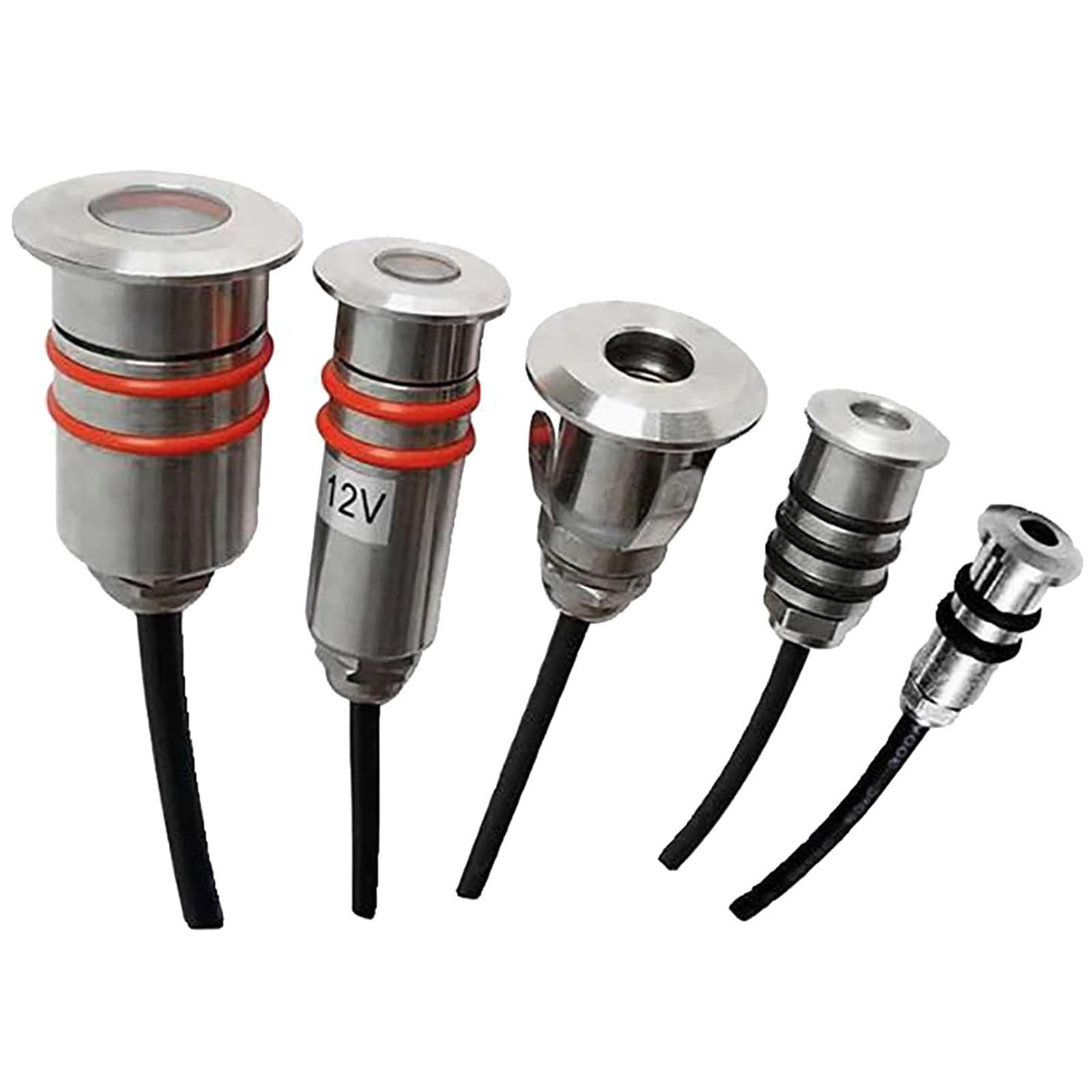 1W Led Spot Lights - Mini LED Buried Lights, Outdoor LED Pond Lights, Stainless Steel Underwater Pool Light, 120° Beam Angle IP68 Waterproof Recessed Spot Light, For Underwater Landscape(Warm Light,DC