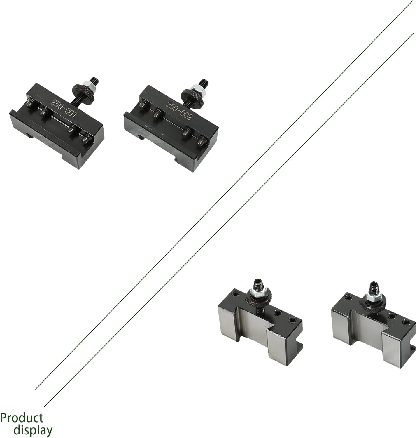 3Pcs OXA Wedge Type Tool Post Set 250-000 Quick Change Tool Post 250-001 and 250-002 Quick Change Tool Post Holder Fit for lathe