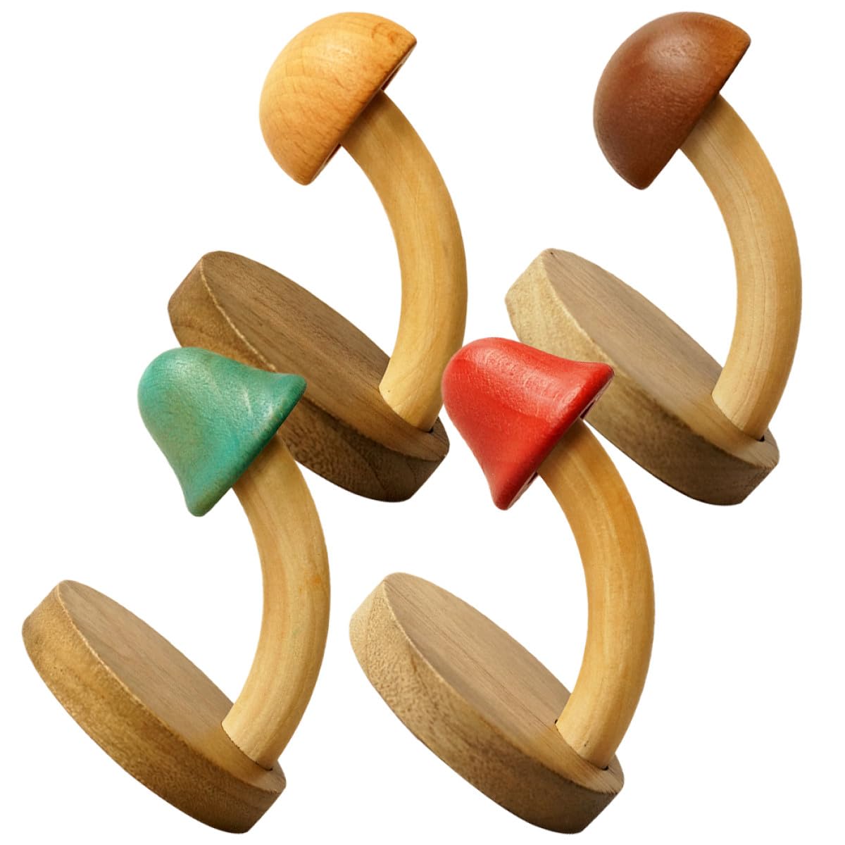 Crochets muraux en bois champignon pour suspendre vos serviettes de bain et peignoirs
