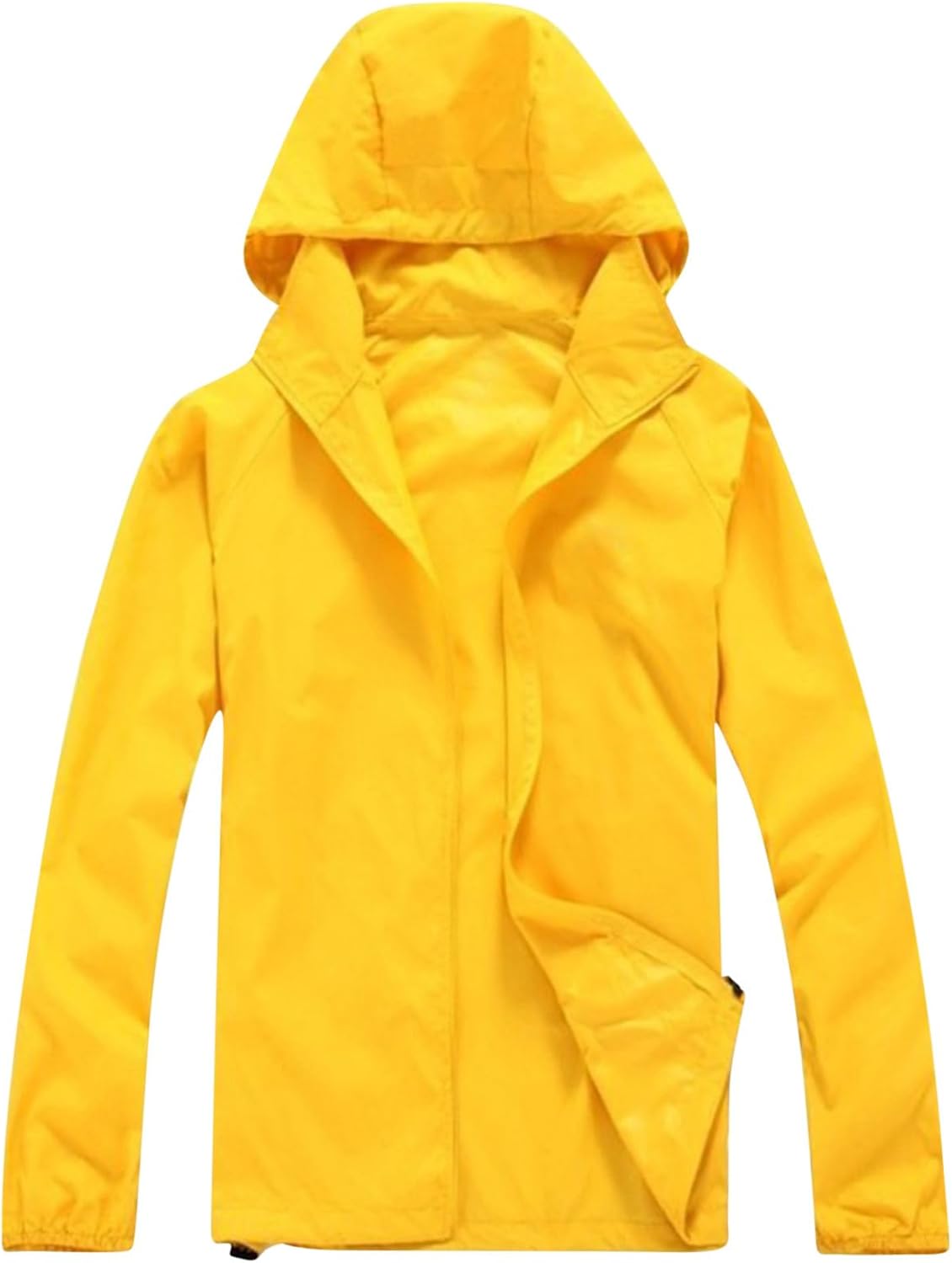 FZYLQY Men Lightweight Rain Jacket Waterproof Windbreaker Hooded Outdoor Coat Packable Windproof Hiking Running Travel Jacket