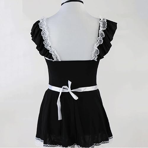 Miniatura 6 de Lencería sexy para mujer, juego de rol, traje de sirvienta, cosplay, lencería de brasier y bragas, lencería de encaje travieso