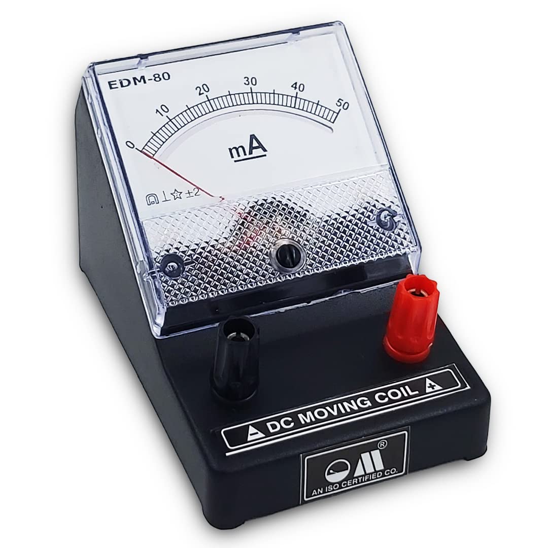 OM® Meters EDM80 Desk Stand Analog 050mA DC Milli Ammeter Ampere