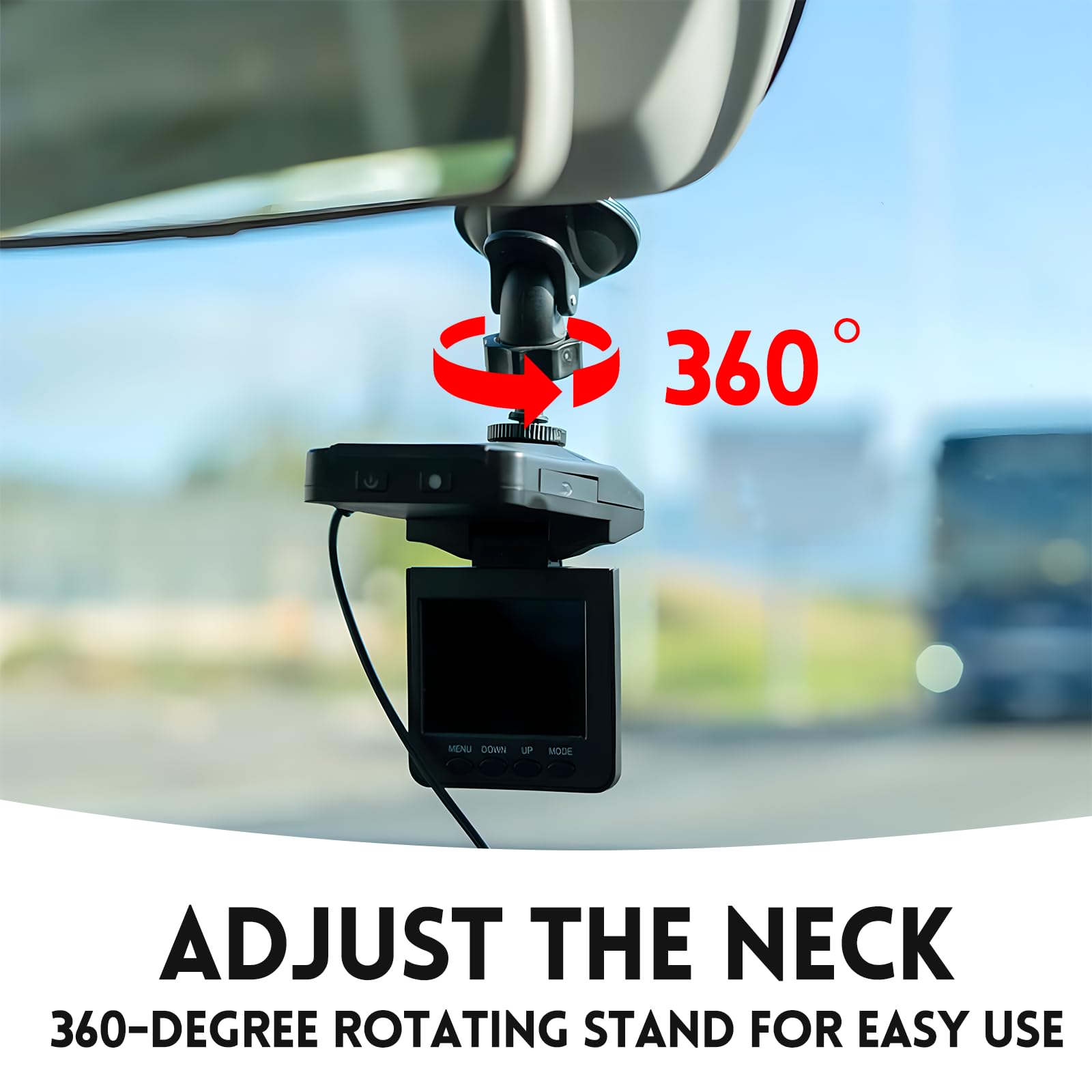Supporto A Ventosa Per Dashcam Auto - 360° Regolabile, 6 Adattatori, Per Parabrezza E Cruscotto