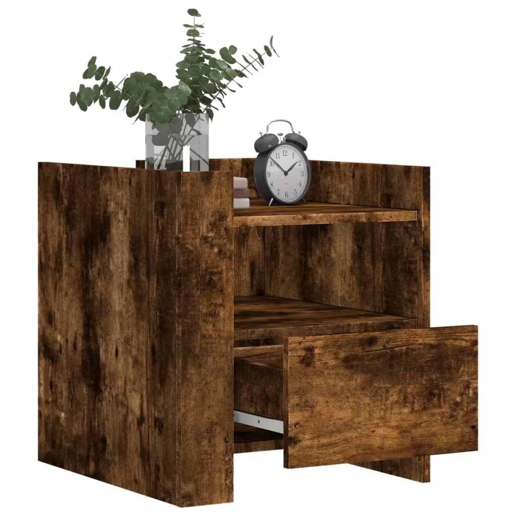 Moderner Nachttisch mit Schublade aus robustem Holzwerkstoff, Stauraum für Schlafzimmer und Wohnzimmer, feuchtigkeitsbeständig und stabil mit zwei Montagemöglichkeiten