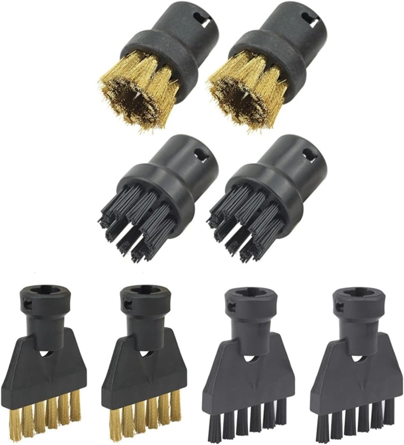 yaoqijie 8Pcs Steam Cleaner Accessories For SC1 SC2 SC4 SC5 Brush Attachment Set Round Brush Sets Flat Brush Heads lasting