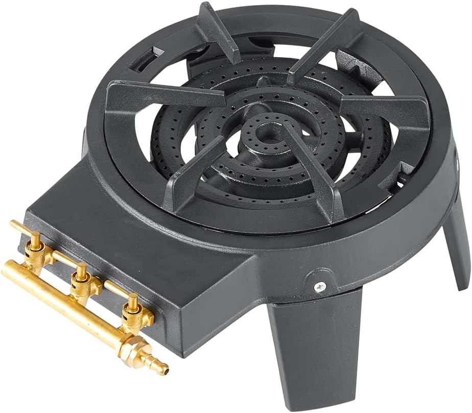 RMW Cast Iron Gas Burner Wok Stir Frying Triple High Power Boiling Ring LPG 3 Burners Cooker Outdoor Catering Camping Stove Party Wedding