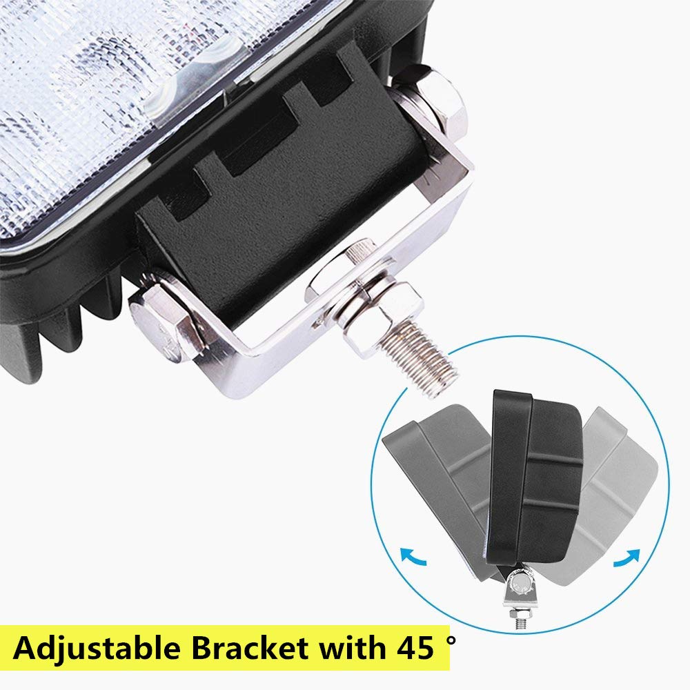 Sonnewelt 48W Faro de Trabajo, Focos LED Tractor 12V- 24V, Faros adicionales Offroad, IP67 Impermeable Luz antiniebla para Focos de Coche para SUV, ATV, UTV, Off-Road, Camión, Moto, Barco (10 piezas)