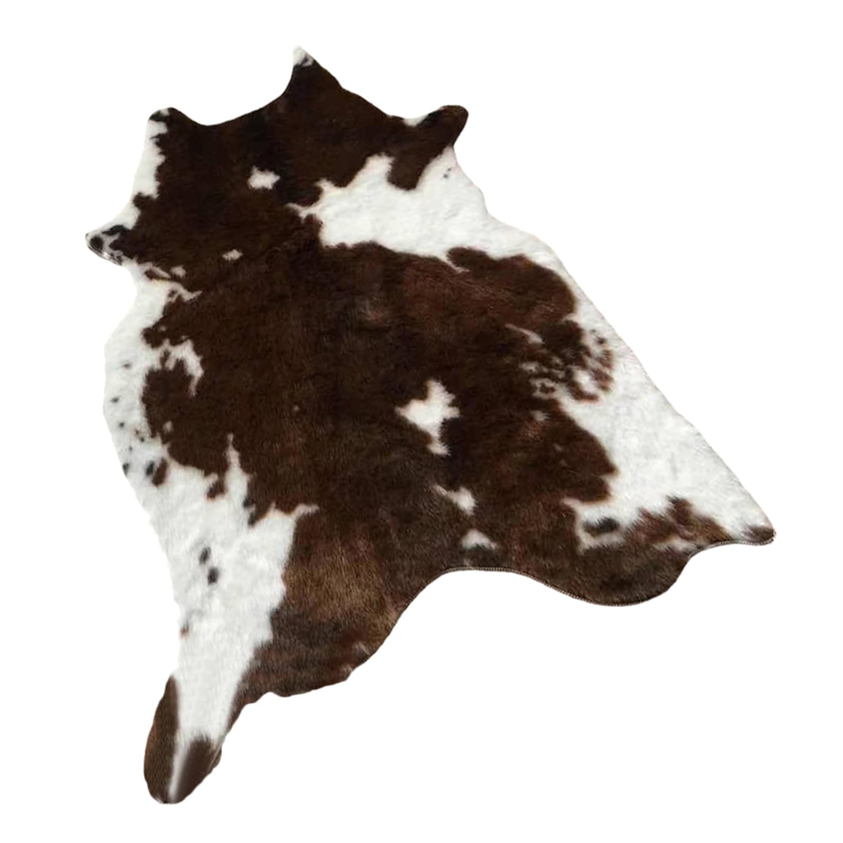SOLUSTRE Tapis de Sol Moelleux à Motifs Animaux Imitation Peau de Vache Marron Léger pour Décoration Maison Salon Chambre Confortable et Chaleureux